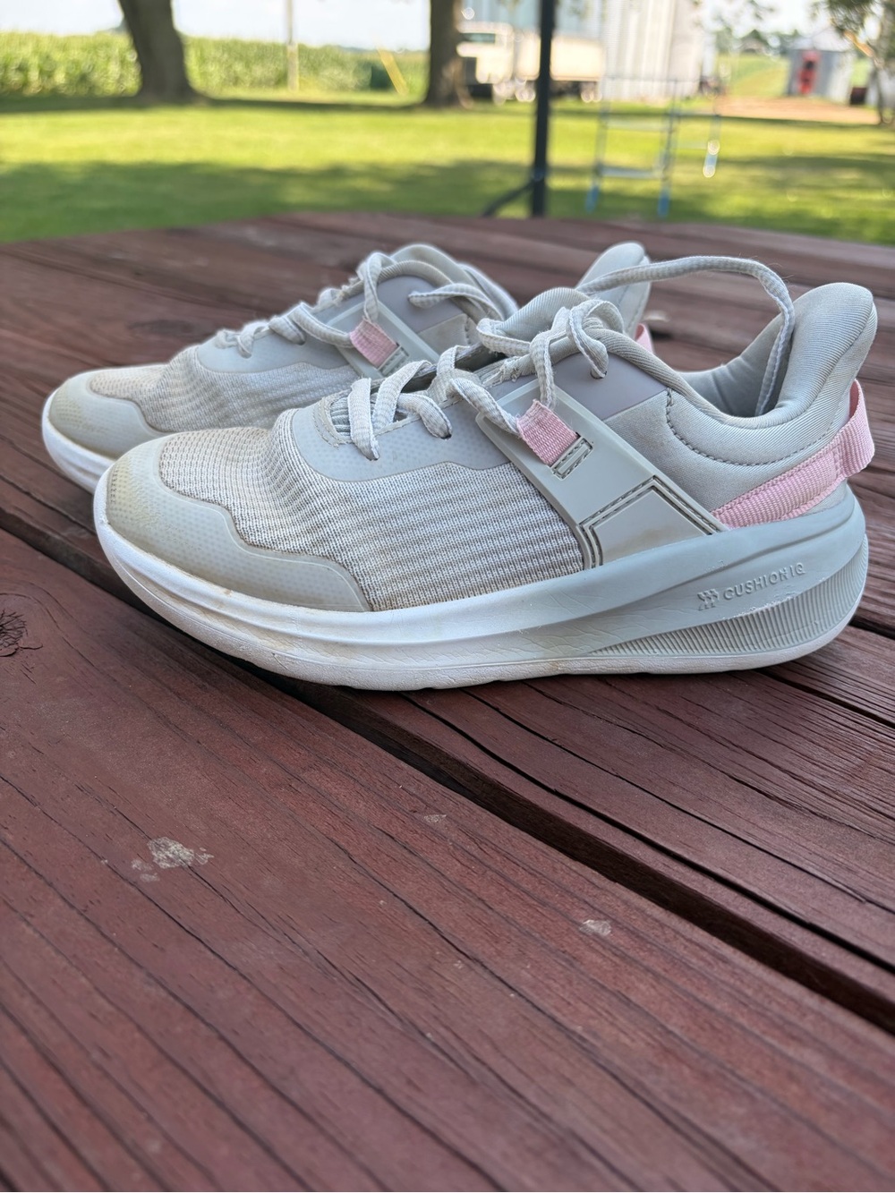 All in Motion Sneakers Girls Size 1 Gray and Pink